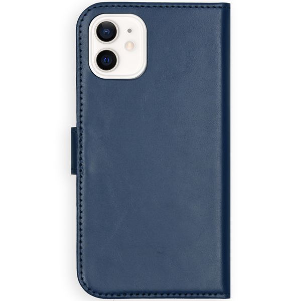 Selencia Echt Leren Bookcase Apple iPhone 12 Mini - Blauw