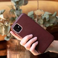 Selencia Gaia Slang Backcover Apple iPhone 13 Pro - Donkerrood