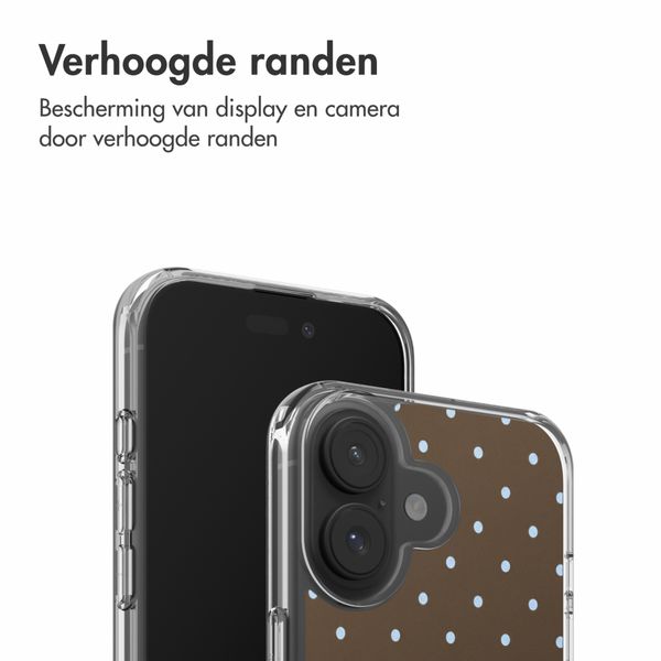imoshion Design hoesje Apple iPhone 16 - Polka Dot Bruin