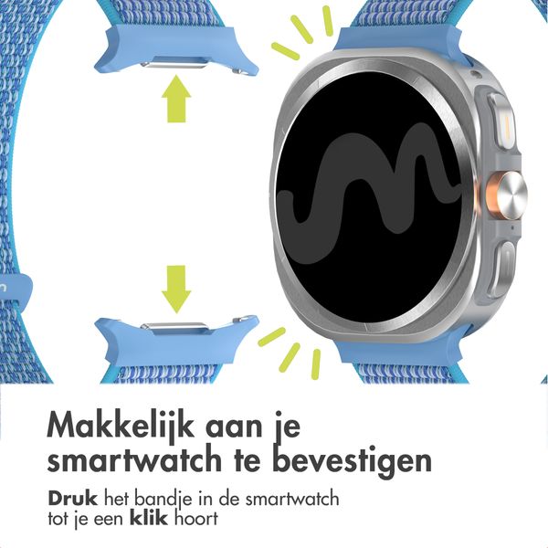 imoshion Nylon bandje Samsung Galaxy Watch Ultra (2024/2025) - Marineblauw
