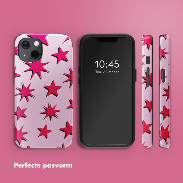 Selencia Vivid Backcover met MagSafe Apple iPhone 13 - Stars Rubine Red Light Pink
