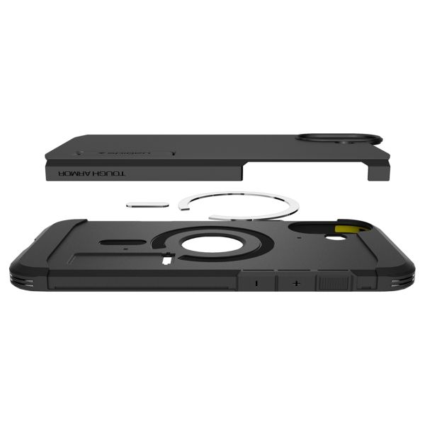 Spigen Tough Armor Backcover MagSafe Apple iPhone 16 - Zwart