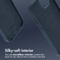 Accezz Leather Back Cover with MagSafe Apple iPhone 15 - Nightfall Blue
