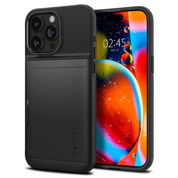 Spigen Slim Armor CS Backcover Apple iPhone 15 Pro - Zwart