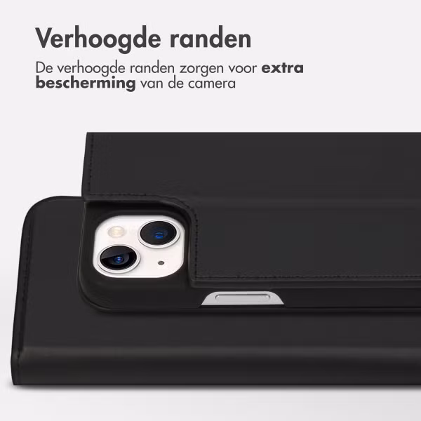 Accezz Premium Leather Slim Bookcase Apple iPhone 13 - Zwart