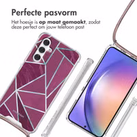 imoshion Design hoesje met koord Samsung Galaxy A54 (5G) - Bordeaux Graphic