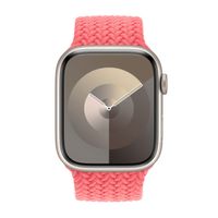 Apple Gevlochten solobandje Apple Watch Series 1 - 11 / SE / Ultra (44/45/46/49 mm) - Maat 2 - Guava