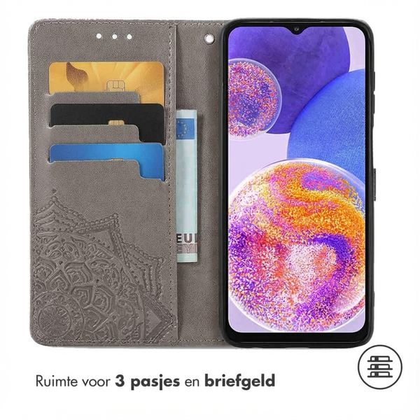 imoshion Mandala Bookcase Samsung Galaxy A23 (5G) - Grijs