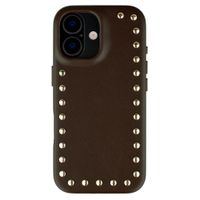 Selencia Studs Backcover met MagSafe Apple iPhone 17 - Cacao Crush