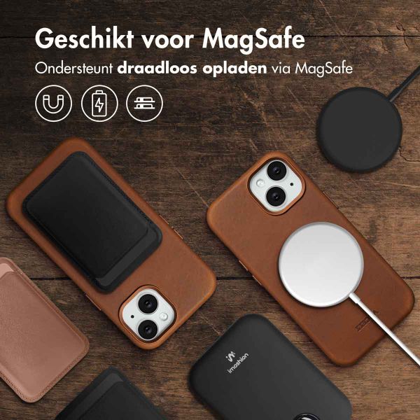 Accezz Vintage Leather Magsafe Backcover Apple iPhone 15 - Tabacco Cognac
