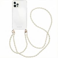 imoshion Backcover met koord + armband - Parels Apple iPhone 12 Pro Max - Transparant