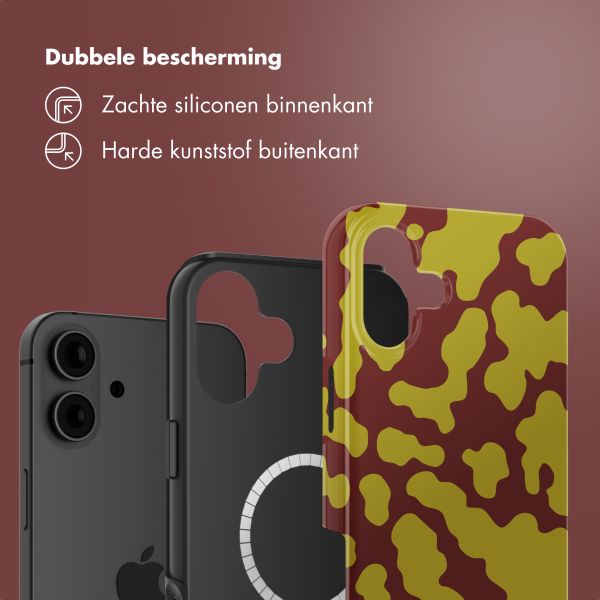 Selencia Vivid Backcover met MagSafe Apple iPhone 16 - Moo'd Olive Dust