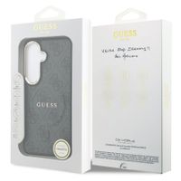 Guess 4G Leather Backcover met MagSafe Samsung Galaxy S26 - Gold Edge - Black