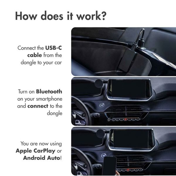 imoshion CarPlay Dongle - for Wireless Apple CarPlay and Android Auto