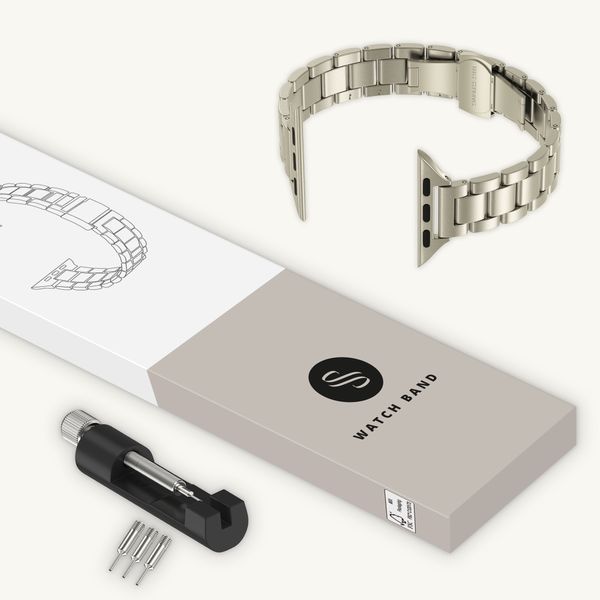 Selencia Slim Steel schakelbandje Apple Watch | 38/40/41/42 mm - Sterrenlicht