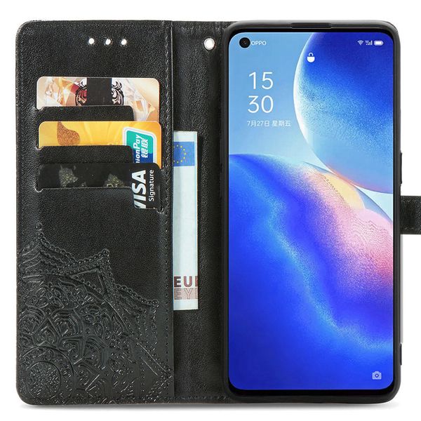 imoshion Mandala Bookcase Oppo Find X3 Lite - Zwart