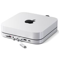 Satechi Aluminum Mac Mini/Mac Studio Stand Hub - Met SSD sleuf - Zilver