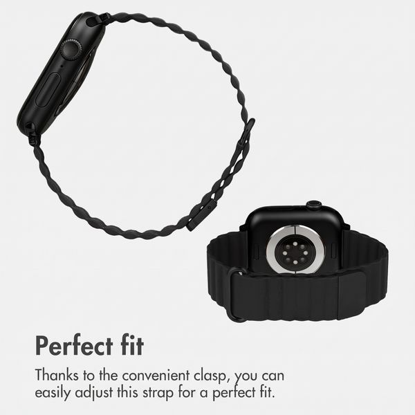 imoshion Magnetic Faux Leather Band Apple Watch | 38/40/41/42 mm - Black
