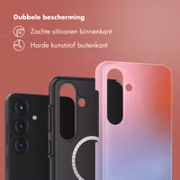 Selencia Vivid Backcover met MagSafe Samsung Galaxy S25 - Gradient Soft Blush