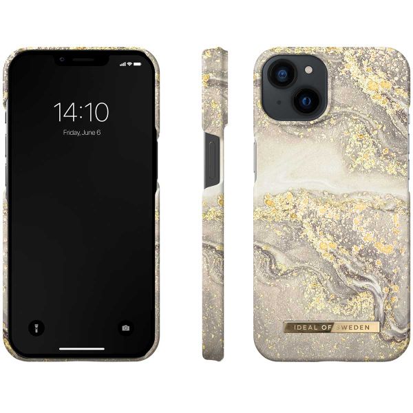 iDeal of Sweden Fashion Backcover iPhone 14 - Sparkle Greige Marble