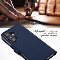 Selencia Genuine Leather Book Case Samsung Galaxy A27 (5G) - Dark Blue