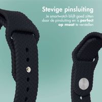 imoshion Siliconen geweven bandje Apple Watch Series 1 t/m 11 / SE / Ultra (44/45/46/49 mm) - Zwart