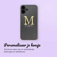 Gepersonaliseerd hoesje met letter iPhone 16 - Transparant