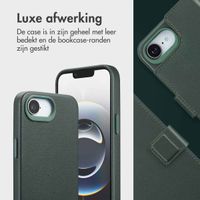 Accezz Leather Bookcase 2-in-1 met MagSafe Apple iPhone 16e - Cedar Green