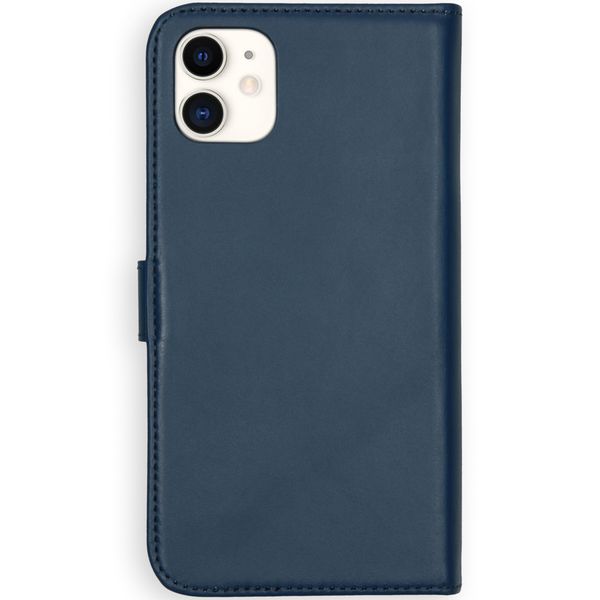 Selencia Echt Lederen Bookcase iPhone 11 - Blauw