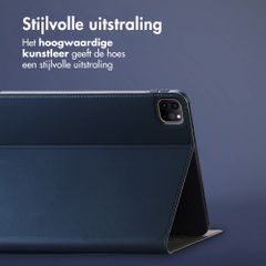 Accezz Classic Tablet Case Apple iPad Pro 12.9 (2022) / Pro 12.9 (2021) / Pro 12.9 (2020) - Donkerblauw