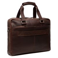 The Chesterfield Brand Manhattan Laptoptas 15-15.6 inch - Echt leer - Donkerbruin