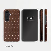 Selencia Vivid Back Cover Samsung Galaxy S26 - Happy Dots Chocolate