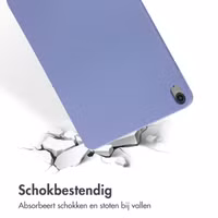 Accezz Liquid Silicone Backcover met penhouder Apple iPad Air 11 inch (2025) M3 / (2024) M2 / Air 5 (2022) / Air 4 (2020) - Lila