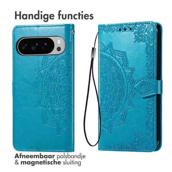 imoshion Mandala Bookcase Google Pixel 10 Pro XL - Turquoise