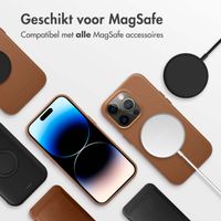 Accezz MagSafe Leather Backcover Apple iPhone 14 Pro - Sienna Brown