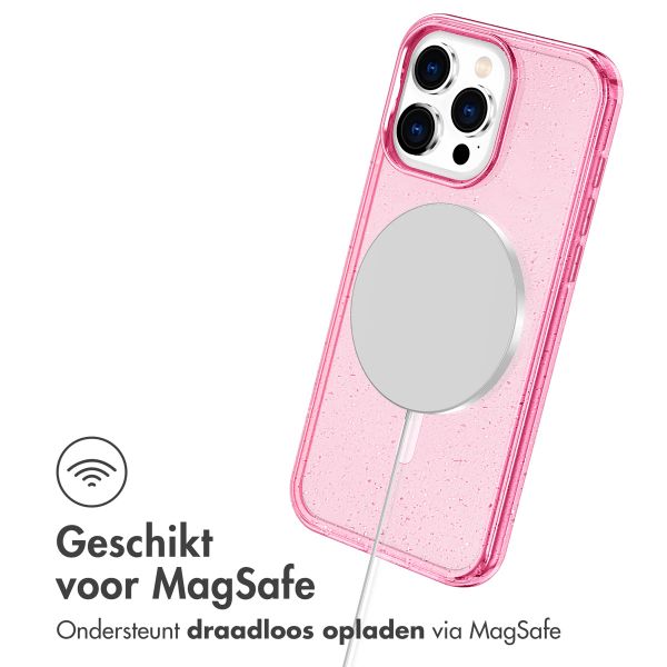 imoshion Sparkle Backcover met MagSafe Apple iPhone 15 Pro Max - Glitter Roze