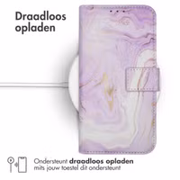 imoshion Design Bookcase Apple iPhone SE (2022 / 2020) / 8 / 7 / 6(s) - Purple Marble