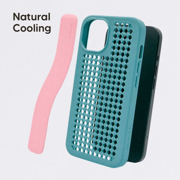 Callbuddy Hoesje met Strap Apple iPhone 17e / 16e / 15 / 14 / 13 - Miami Vice