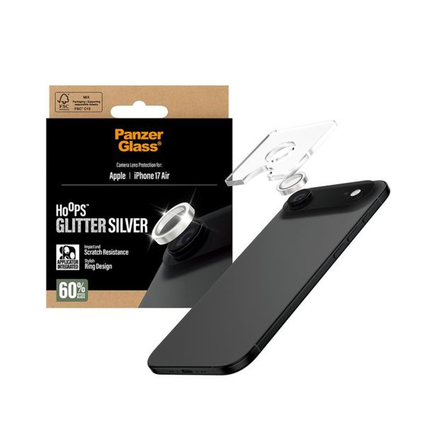 PanzerGlass Camera Protector Hoops Optic Rings voor de Apple iPhone Air - Glitter Zilver