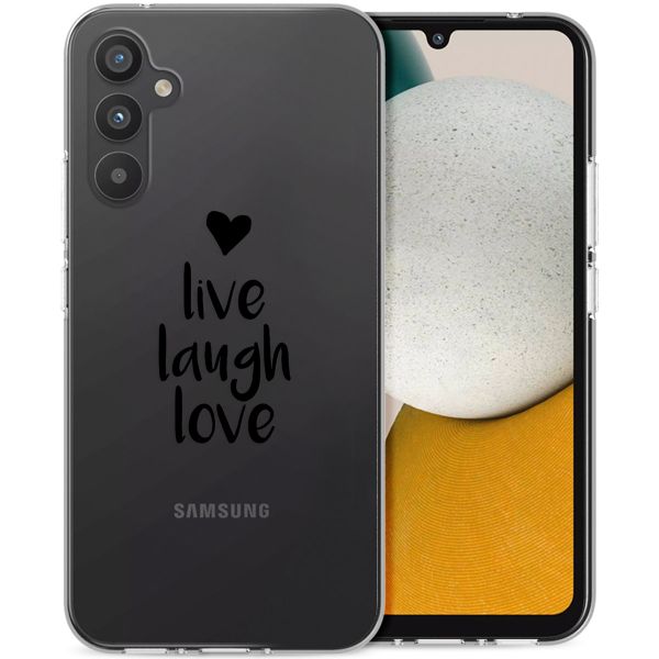 imoshion Design hoesje Samsung Galaxy A34 (5G) - Live Laugh Love - Zwart