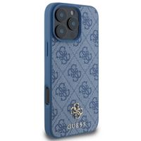 Guess 4G Metal Logo Backcover MagSafe Apple iPhone 16 Pro - Blauw