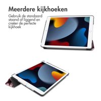 imoshion Design Trifold Bookcase Apple iPad 9 (2021) 10.2 inch / iPad 8 (2020) 10.2 inch / iPad 7 (2019) 10.2 inch - Bloom Love Blush