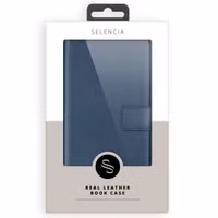 Selencia Echt Leren Bookcase Samsung Galaxy S20 - Blauw