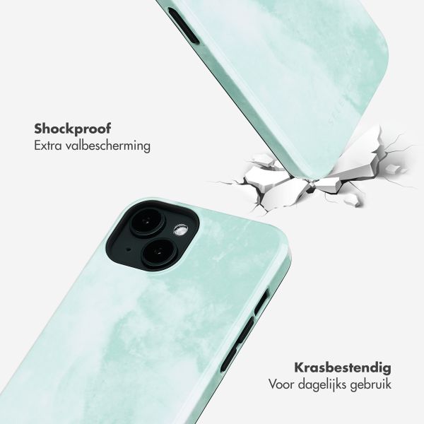 Selencia Vivid Tough Backcover met MagSafe Apple iPhone 14 - Marble Grayed Jade