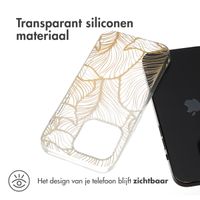 imoshion Design hoesje Apple iPhone 15 Pro - Golden Leaves Transparant