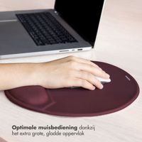 imoshion Ergonomische muismat - Muismat met polssteun - 30 x 25 cm - Bordeaux
