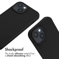 imoshion Silicone Case with Strap Apple iPhone 15 - Black