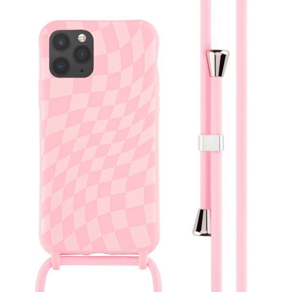 imoshion Siliconen design hoesje met koord iPhone 11 Pro - Retro Pink