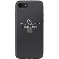 Gepersonaliseerd hoesje met sierlijk hartje Apple iPhone SE (2022 / 2020) / 8 / 7 - Transparant