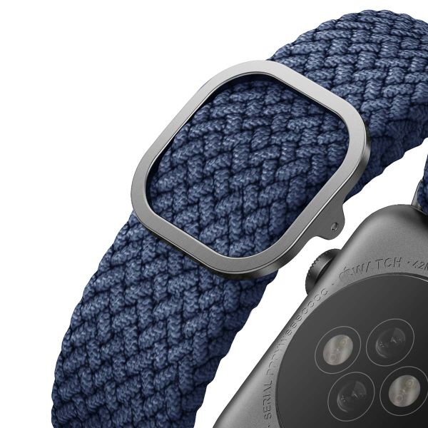 Uniq Aspen Braided bandje Apple Watch Series 1 t/m 10 / SE / Ultra (2) (44/45/46/49 mm) - Oxford Blue